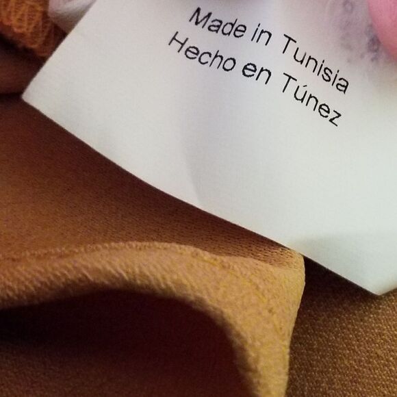 Marina Rinaldi Tunic Blouse Gathered Neckline Long Balloon Sleeves Gold Size 22 - Picture 7 of 13